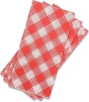 Vista 12 de Servilletas de papel American Homestead - Servilletas desechables de tipo lino rojas a cuadros para cena - Servilletas de mesa de calidad