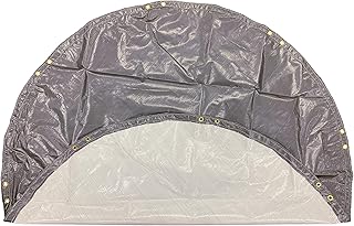 Round 20' Diameter Heavy Duty Silver/White Poly Tarp - 12 Mil, 6 Oz.