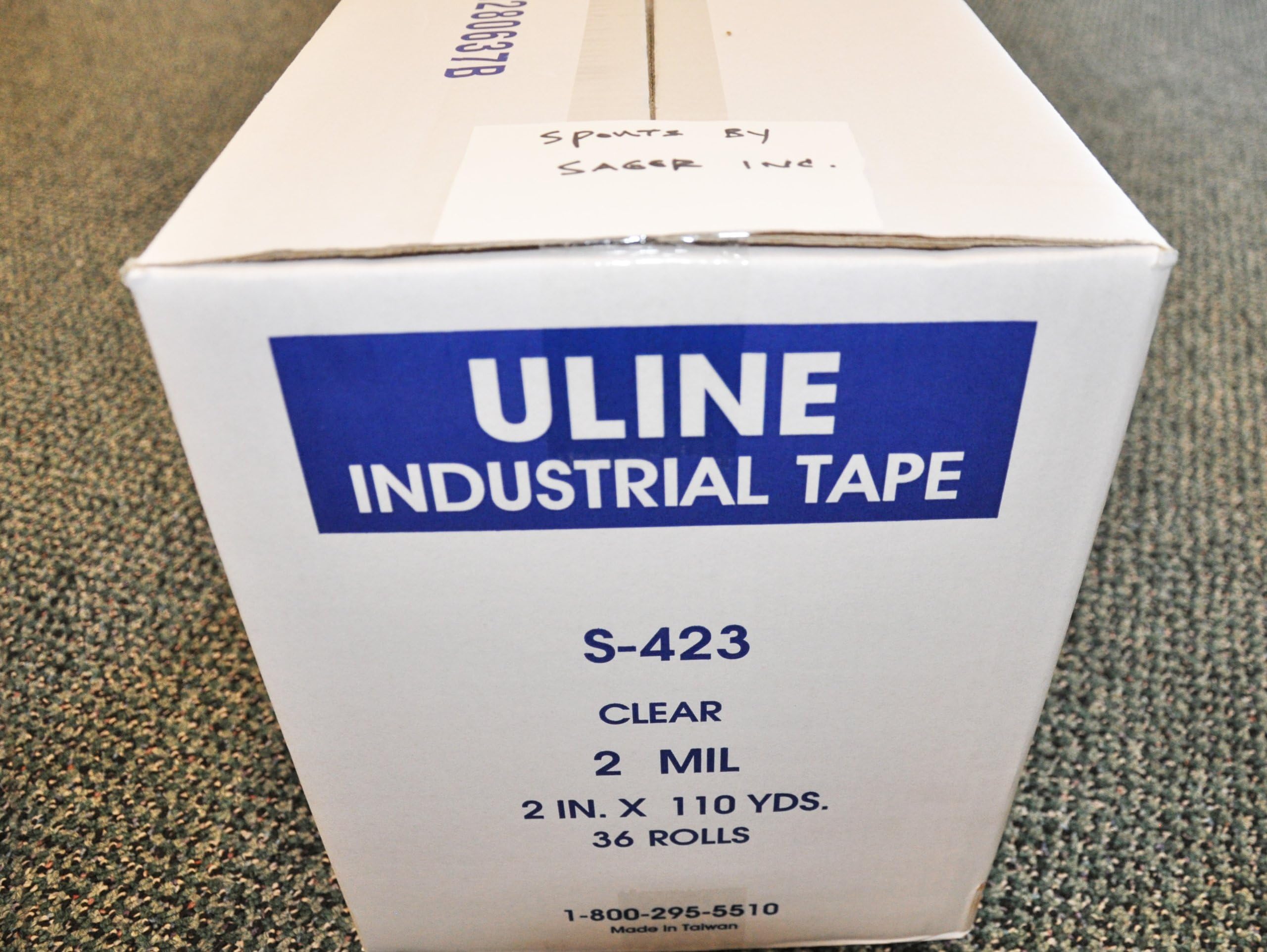 Case of Clear Uline Packing Shipping Box Tape Model S423