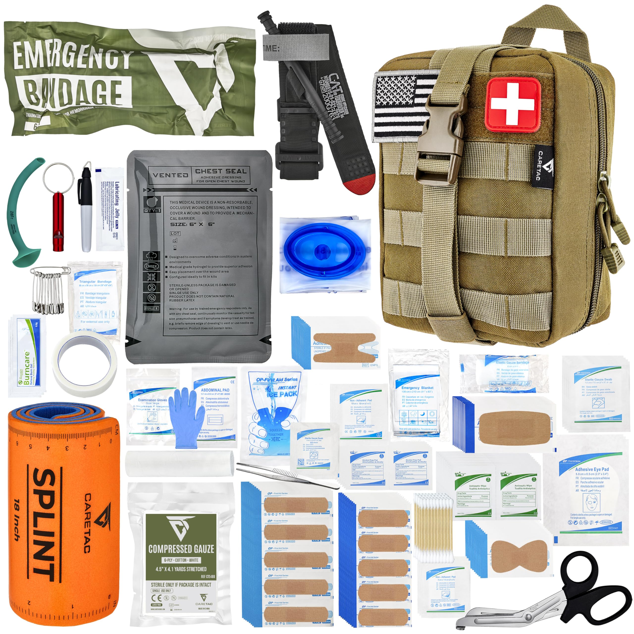 Amazon.com: CareTac IFAK Trauma & First Aid Kit with CAT Gen 7