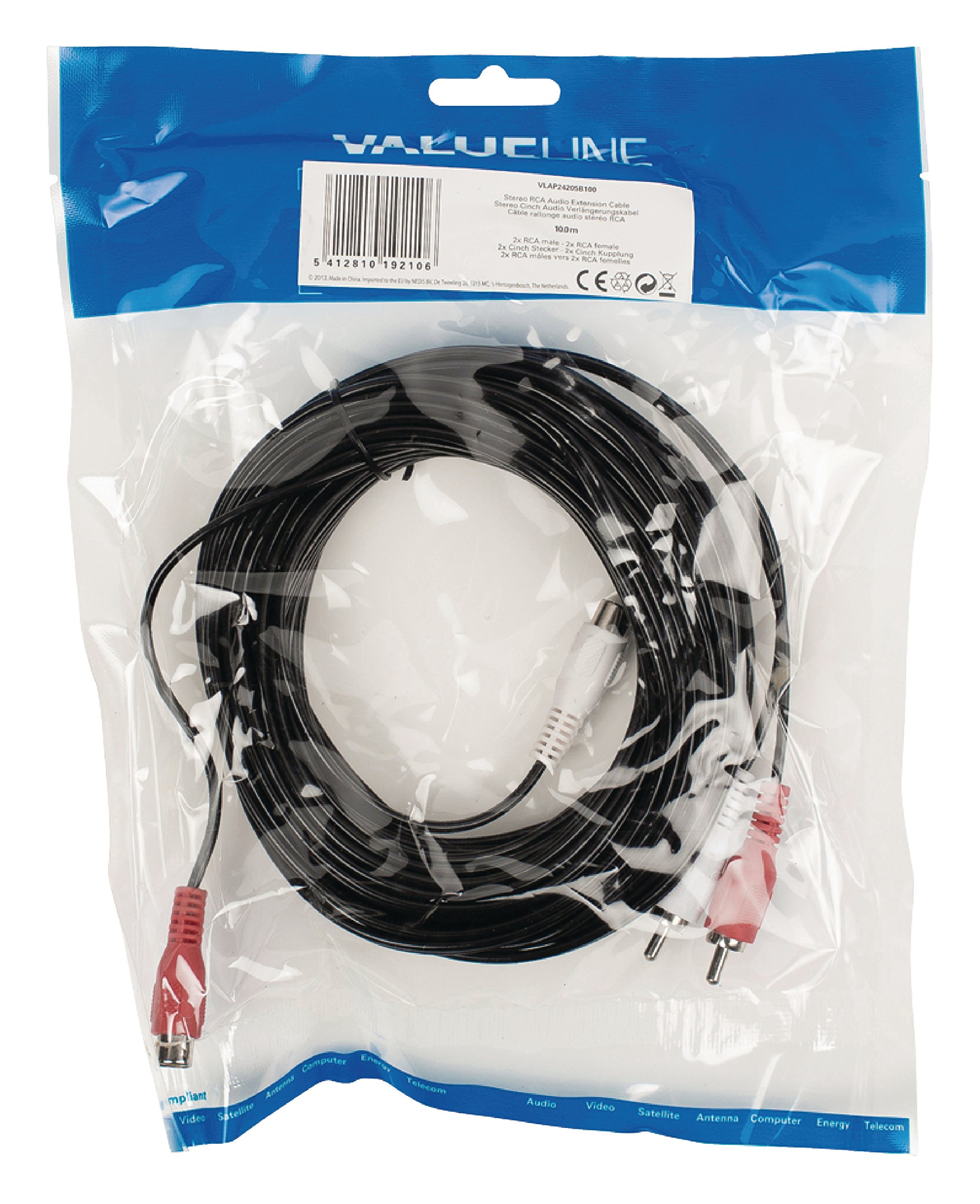 Cavo Prolunga Audio stereo di Segnale RCA 2M/2M - 15 Metri