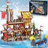 Barco Vikingo y Casa de Aldea Medieval Set de Bloques de Construcción para Niños de 12-14 años, Amigo Aldea Vikinga con Barco de Cabeza de Dragón, Regalo de Arquitectura para Adultos y Niños Mayores de 12, 1039 Piezas 1