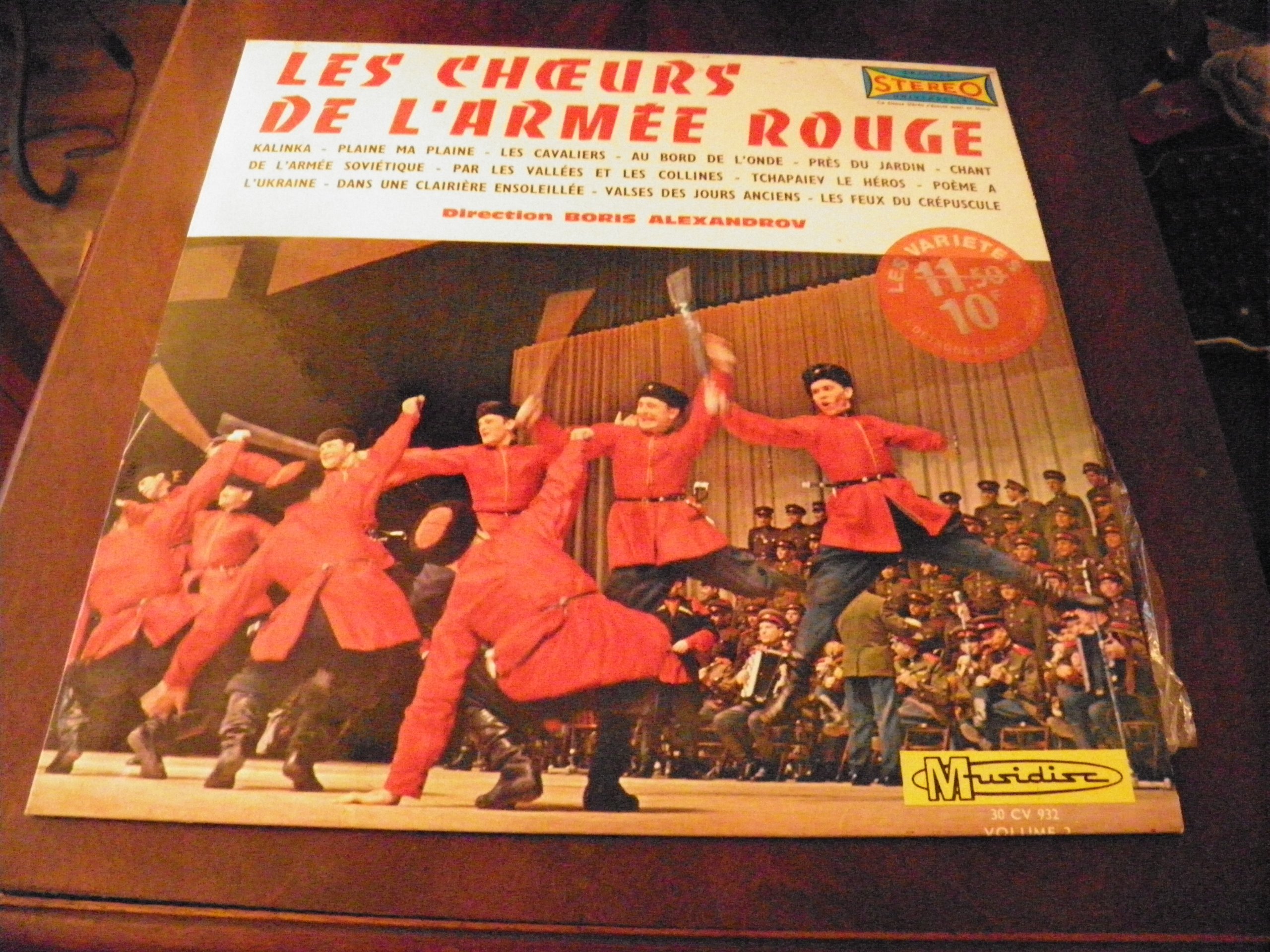 les chœurs de l'armée rouge - Direction Boris Alexandrov - disque musidisc n° CV 932 Volume 2