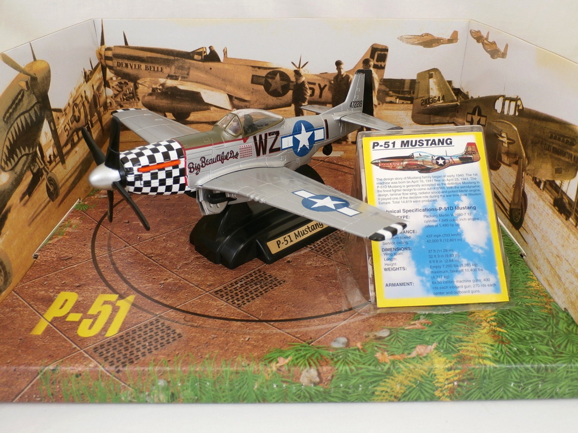 P51 Mustang マスタング(ムスタング) 飛行機 ダイキャスト 1/48