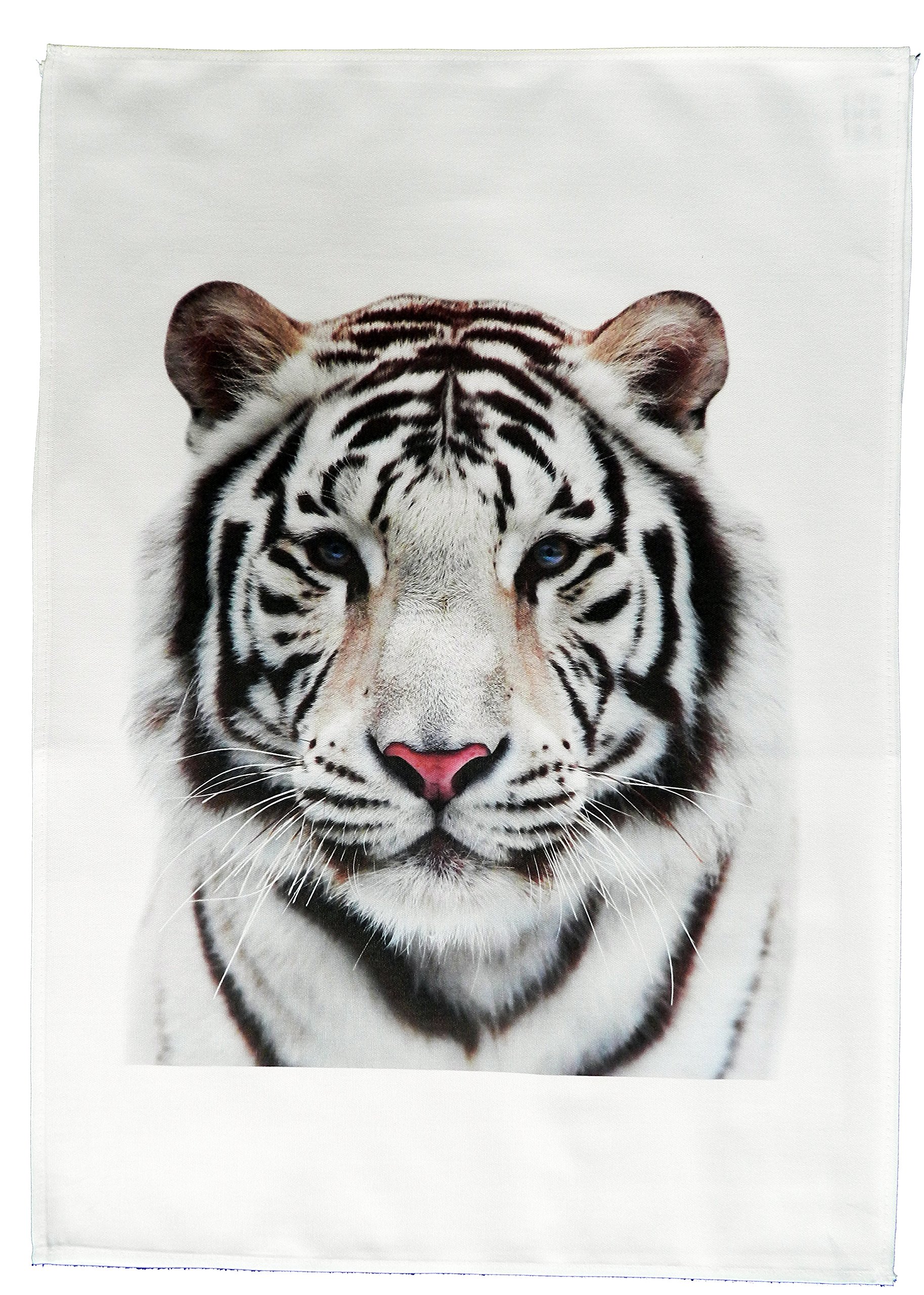 Half A Donkey White The Big Tiger Large Cotton Tea Towel