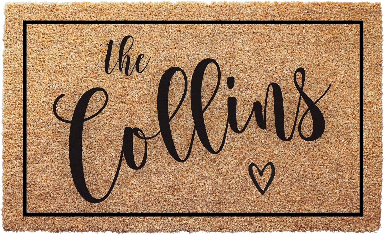 clicked craft Personalized Door Mat with Family Name - Custom Doormat with Anti-Slip Backing - 3 Size Options - Custom Door Mats for Front Door Front Door Mat for Outdoor Decor