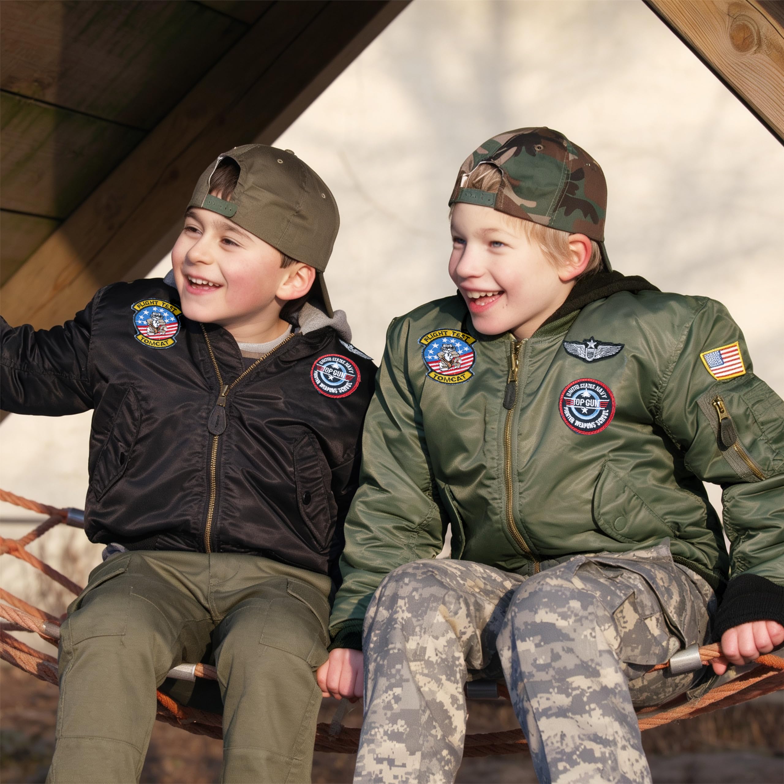 Mil-Tec Giubbotto Kids Ma1® Con Distintivi Va Giacca Unisex - Adulto