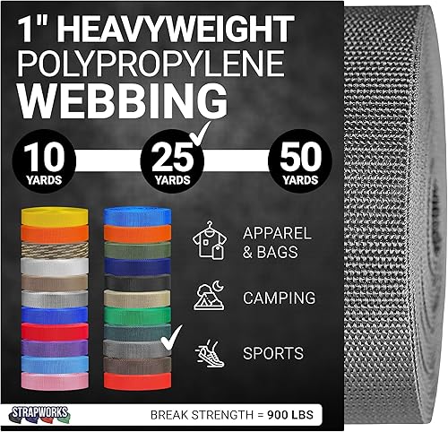 Vista 23 de Strapworks Correas de polipropileno pesado: correas de polietileno resistentes para reparación de equipos de bricolaje al aire libre Negro