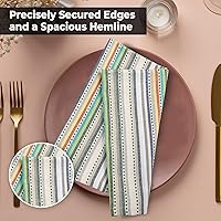 Vista 5 de Urban Villa - Juego de 12 servilletas de tela de 50 x 50 centímetros 100% algodón, servilletas lavables, duraderas, reutilizables y absorbentes