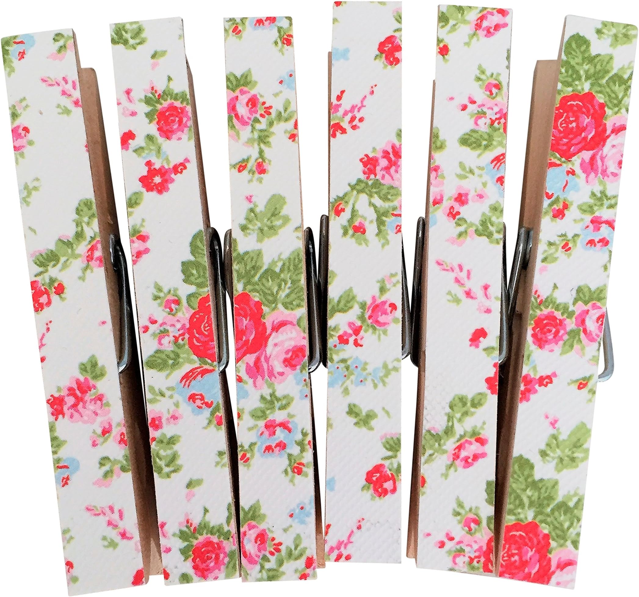 Magnetic Pegs Fridge Magnets - Shabby Red Rose on White - Peg Magnet - Fridge Clip
