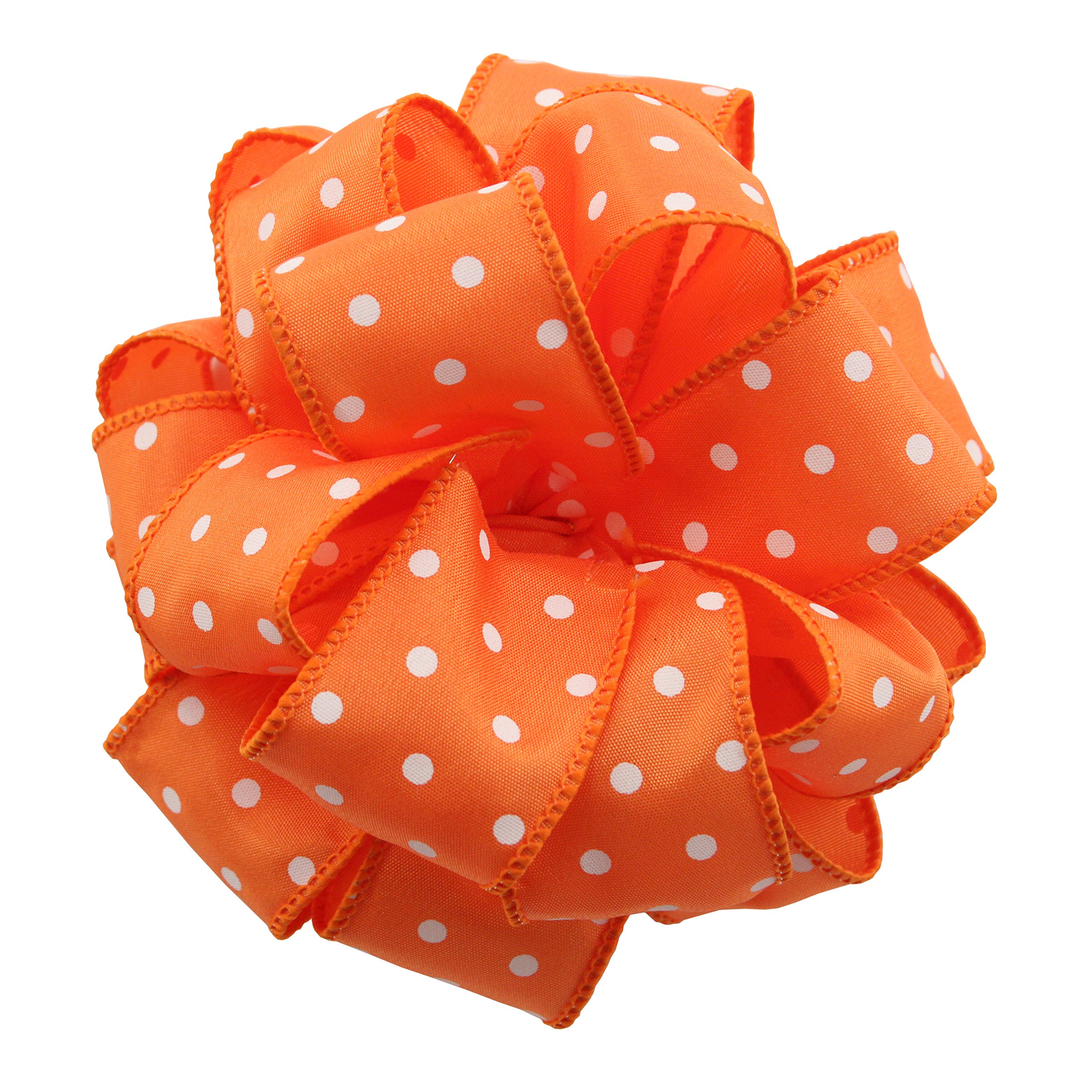 Amazon.com: Berwick Offray DWI White Dots Wired Edge Ribbon-1-1/2 Wide ...