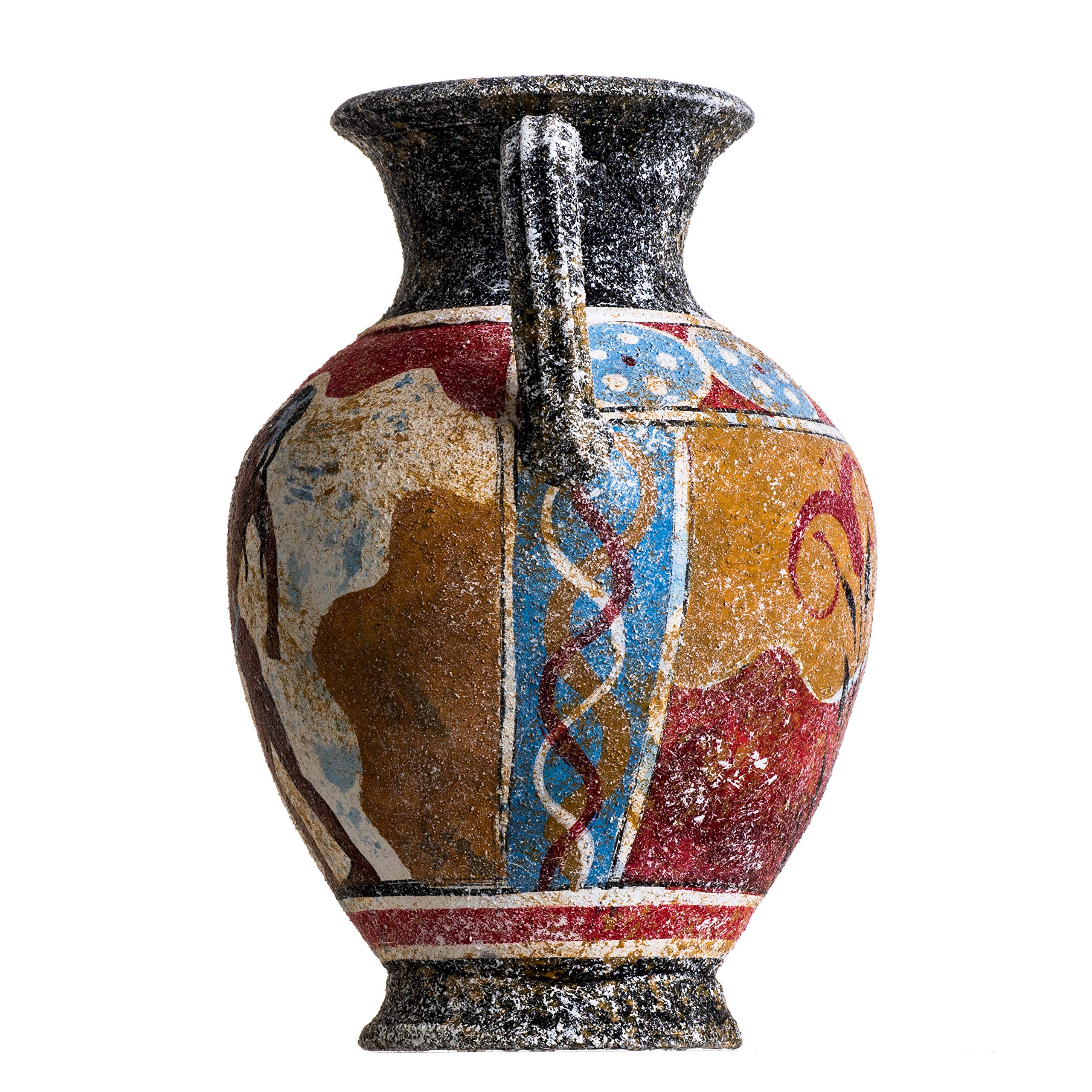 BeautifulGreekStatues Antike griechische Minoanische Amphore Akrotiri Boxer Fresco handgefertigte Keramik Vase Medium