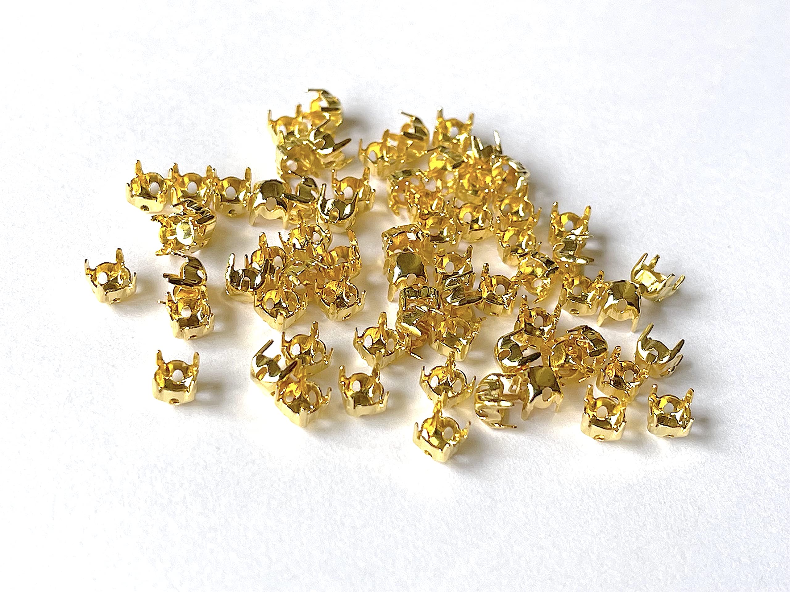 ＊kaon様 ご確認用 金属製台座 ゴールド系 Amazon | DZ009 ゴールド 金色 8mm 40個入 座金 台座 石座
