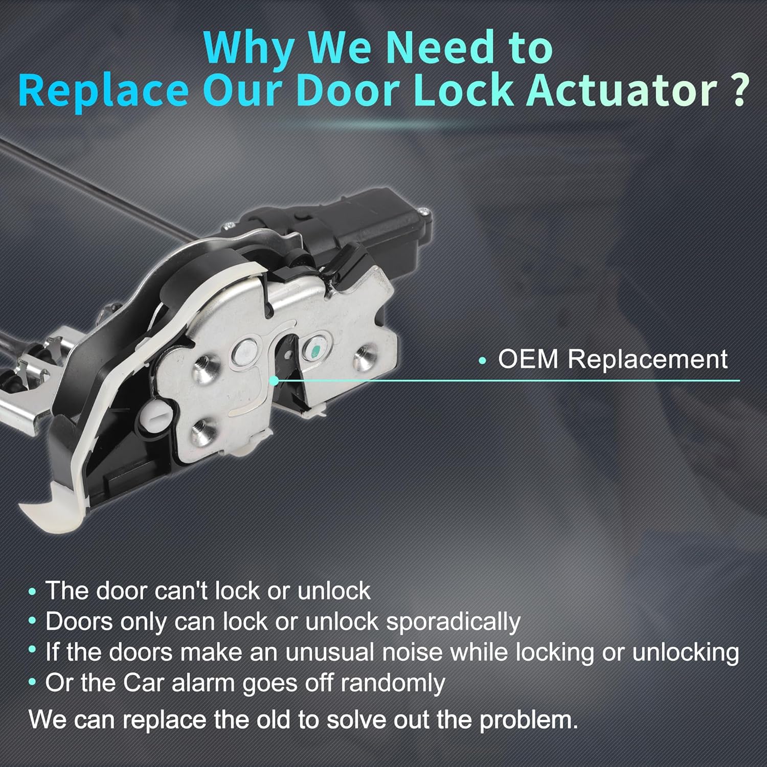 X AUTOHAUX Replacement Right Passenger Side Power Door Lock Actuator Motor with Cable for Ford Transit-150 for Ford Transit-250 Side Slide Door Lock Door Latch Actuator Assembly Replace Black