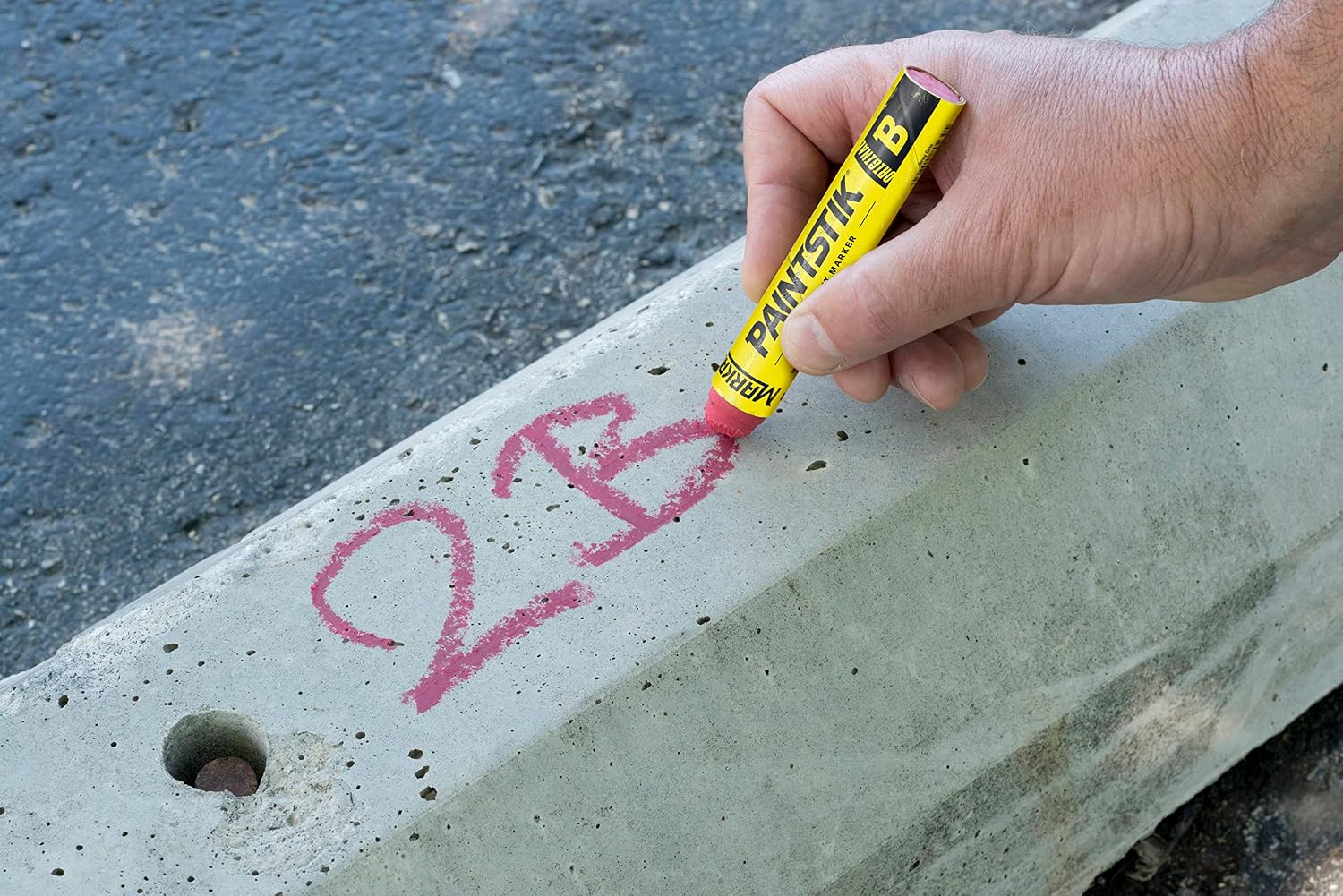 Markal 80227 B Paintstik Solid Paint Ambient Surface Marker, Pink (Pack of 12), 11/16" x 4-3/4" image 2