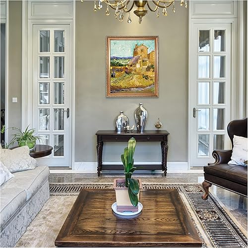 Miniatura 402 de A&T ARTWORK The Starry Night de Vincent Van Gogh. Tamaño del marco: 36 x 30 pulgadas, tamaño de la imagen: 30 x 24 pulgadas, reproducciones clásicas