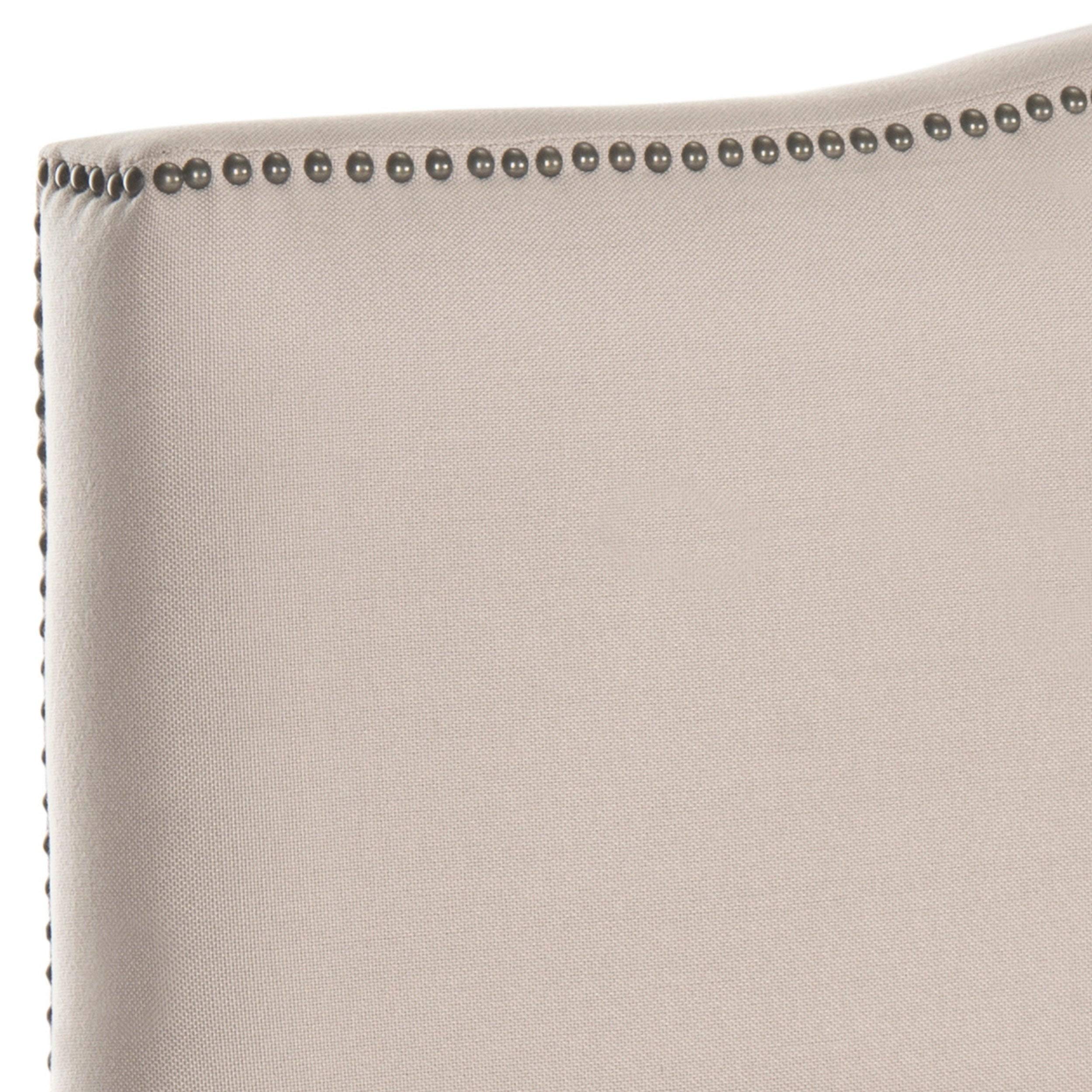 Safavieh Mercer Collection London Winged Upholstered Headboard - Twin Size, Taupe Fabric - View #9