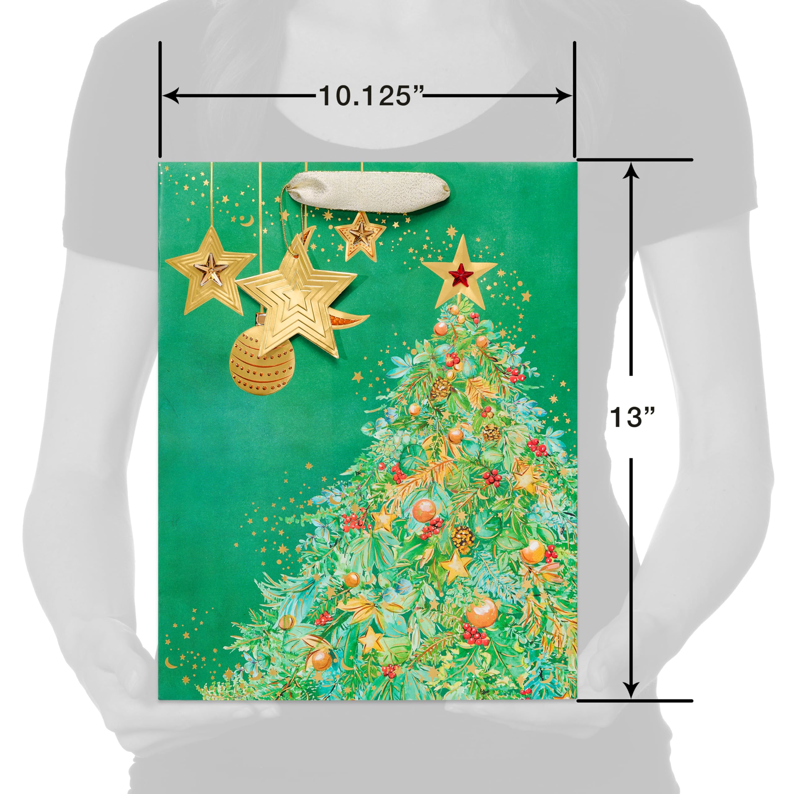Amazon | Papyrus 13インチ Lサイズ クリスマスギフトバッグ、天体の