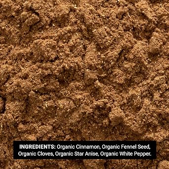 Frontier Co-op Organic Five Spice Powder, 1-pound Bulk Bag, Cinnamon, Fennel Seed, Cloves, Star Anise & White Pepper, Non GMO