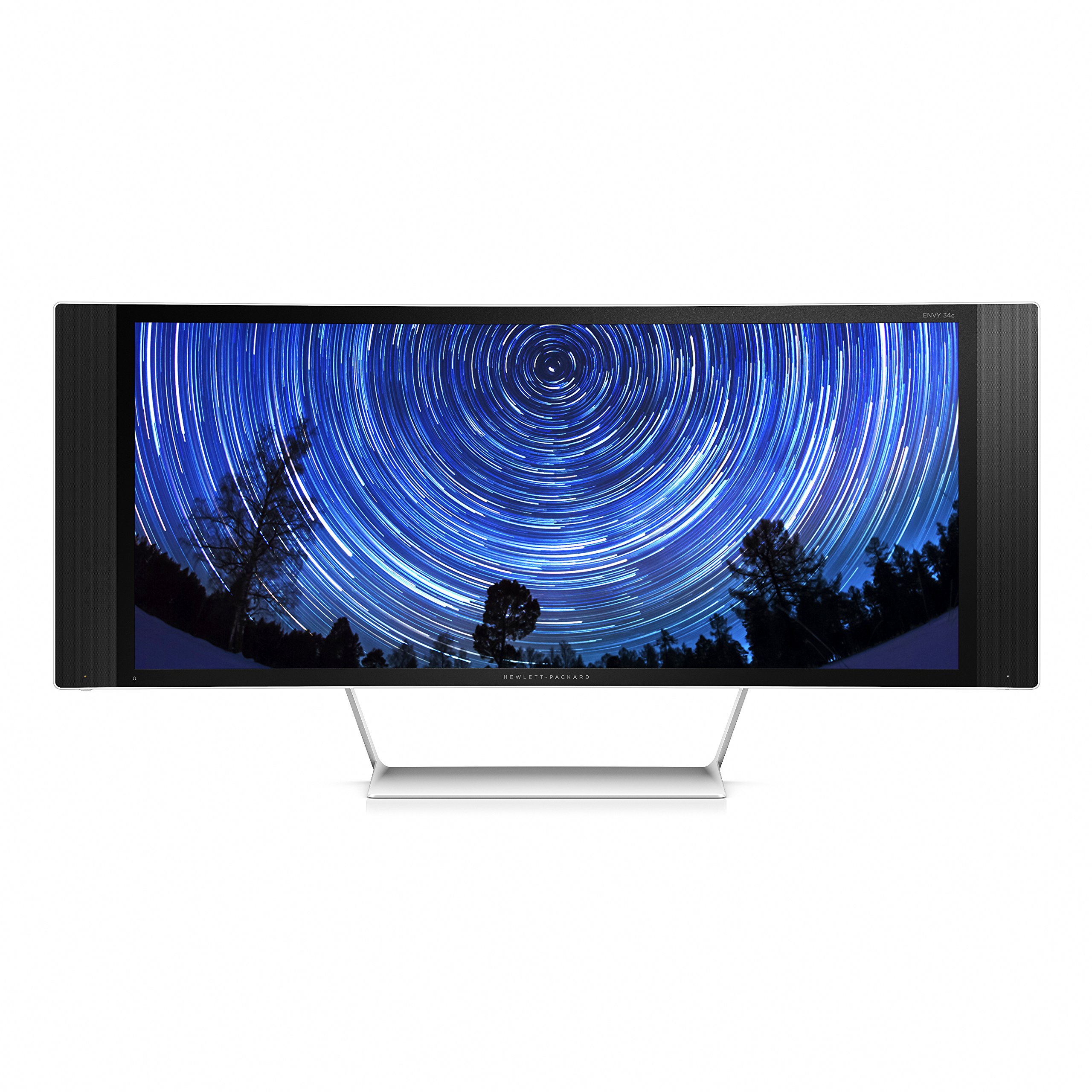 HP Envy 34C Display Multimediale Curvo, Risoluzione 3440 X 1440 Wide Quad HD, 34", Argento