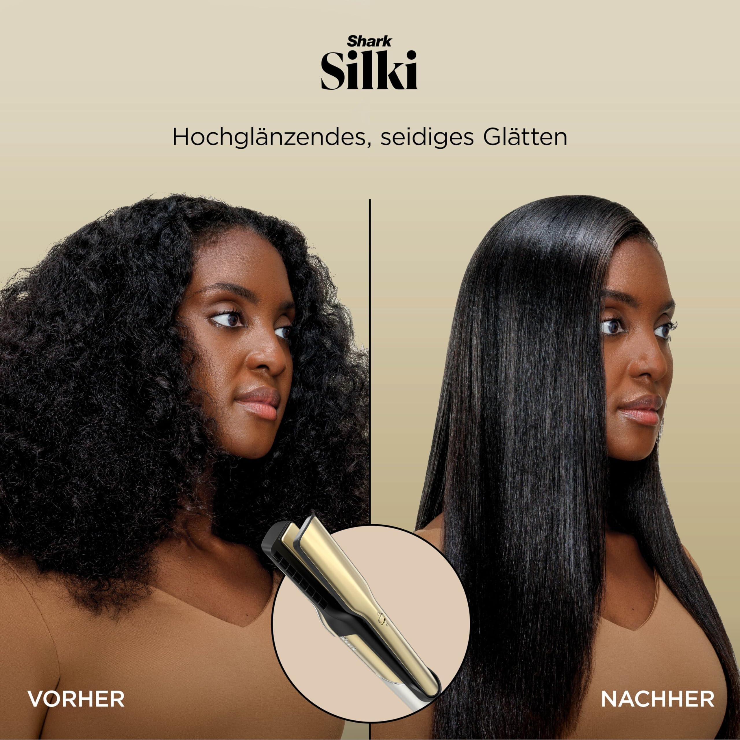 Shark Glam Multistyler Haartrockner mit Keramik Gloss-Lock-Technologie 4 Styling-Aufsätzen Silki Glossi HD6041SEU