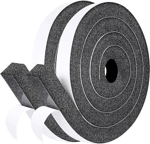 4M Self Adhesive Foam Weather Strip, 1.5mm (W) x 1.0mm (H), Sound Insulation and Thermal Weatherproof, for Doors and Windows - 1