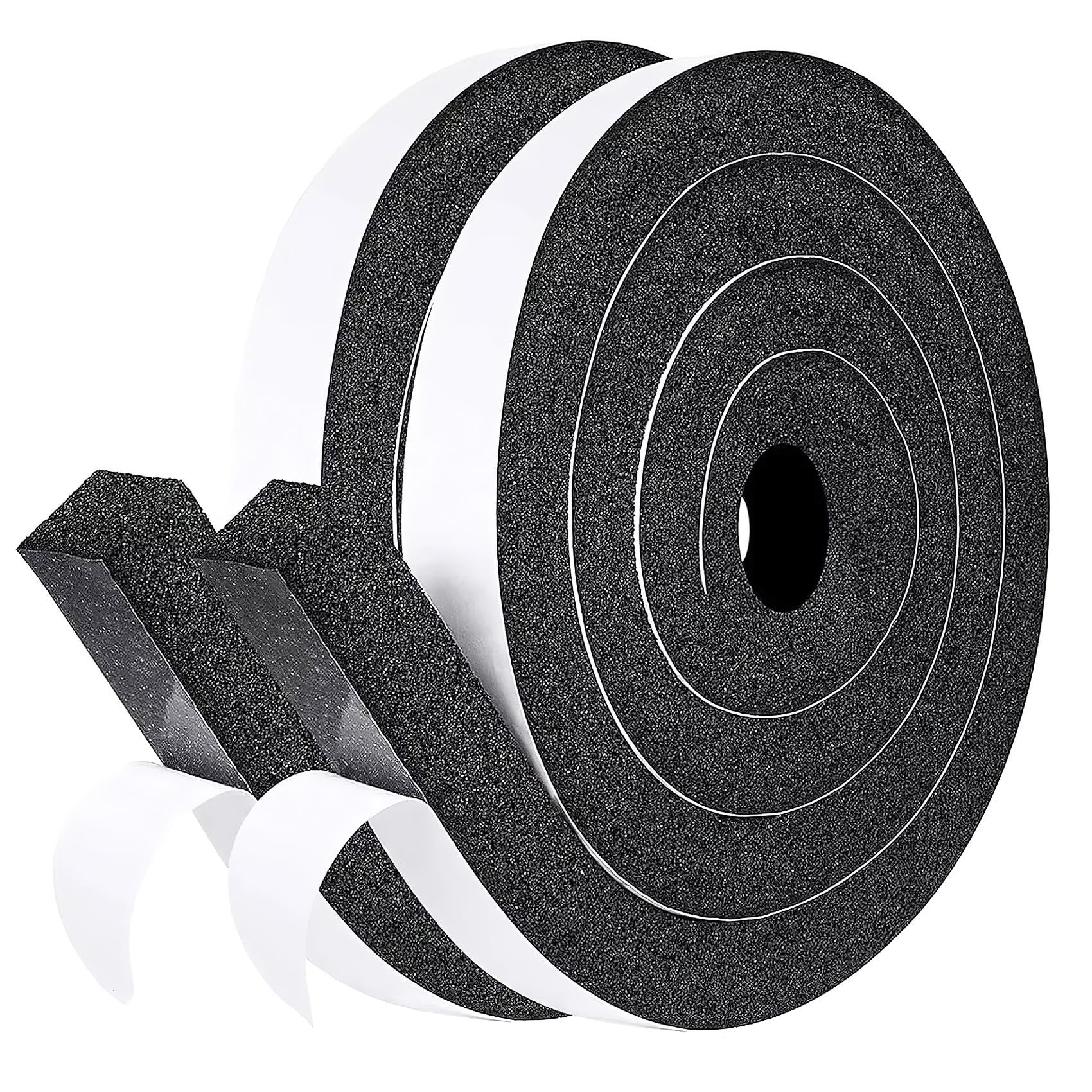 4M Self Adhesive Foam Weather Strip, 1.5mm (W) x 1.0mm (H), Sound Insulation and Thermal Weatherproof, for Doors and Windows - 1