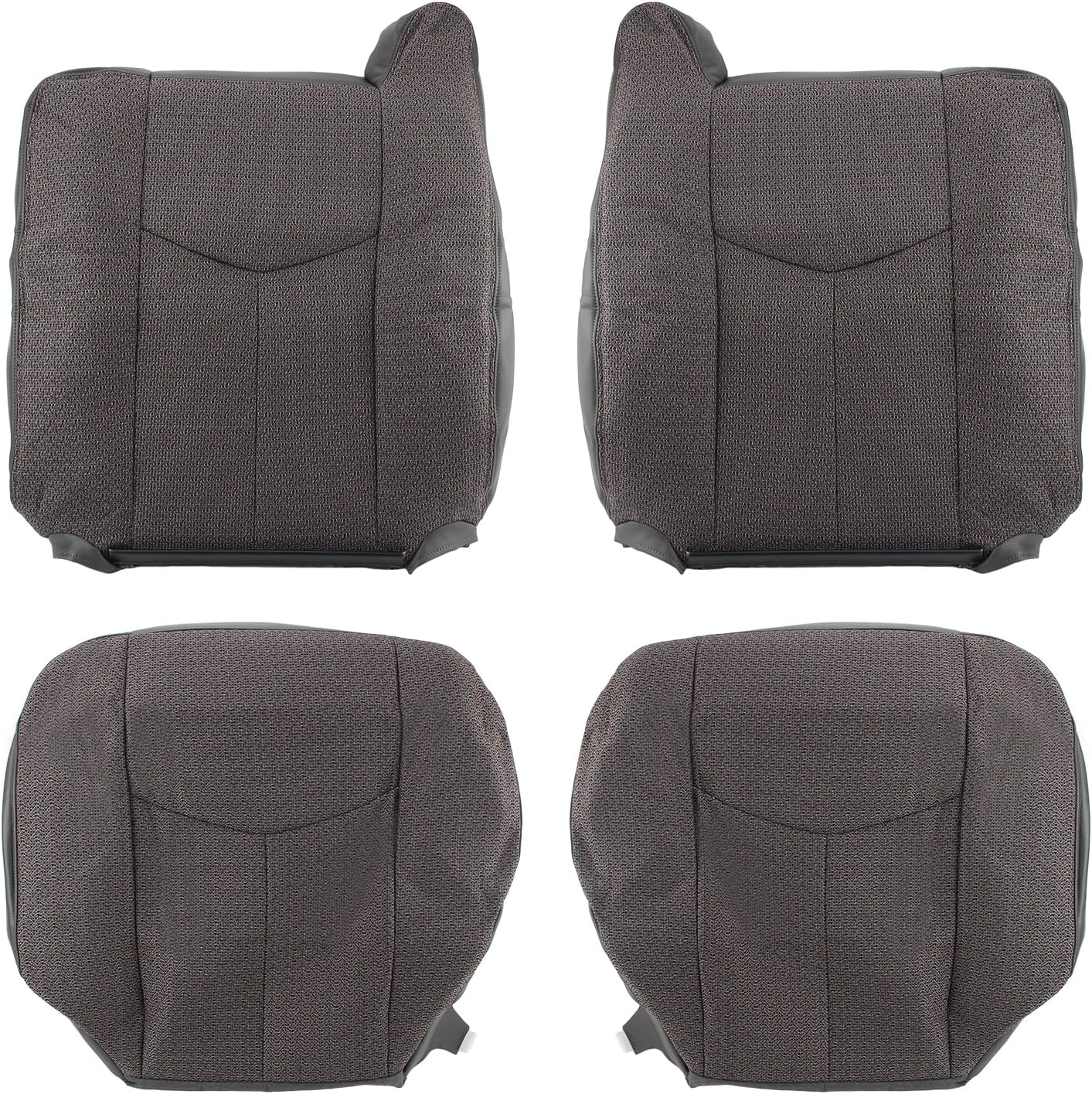 Dark Gray Cloth Driver Bottom Seat Cover For Chevy Silverado 1500/2500 (2003-2007 Models)