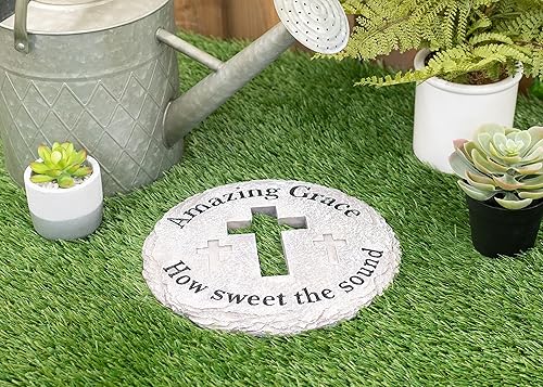 Miniatura 6 de Amazing Grace Crosses Recorte redondo de resina de 10.5 pulgadas para exteriores