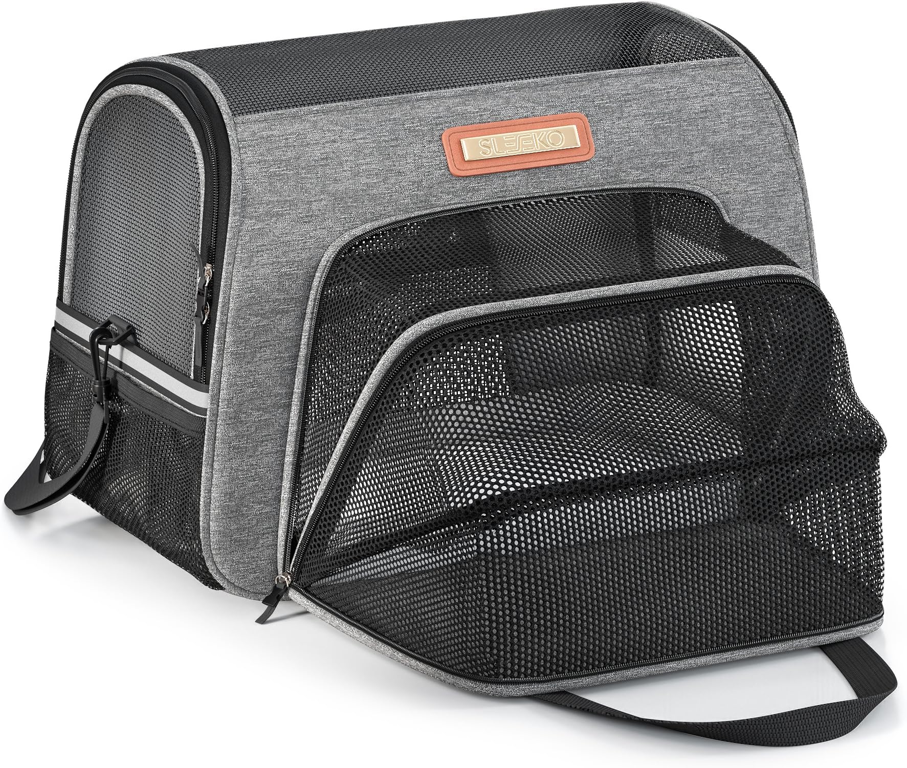 Pet Carrier for Cats and Dogs - Pet Travel Carrier Airline Approved - Under Seat Pet Crate - Puppy and Kitten Friendly - Soft Sided, Portable and with 2 Fleece Pads and Storage Case