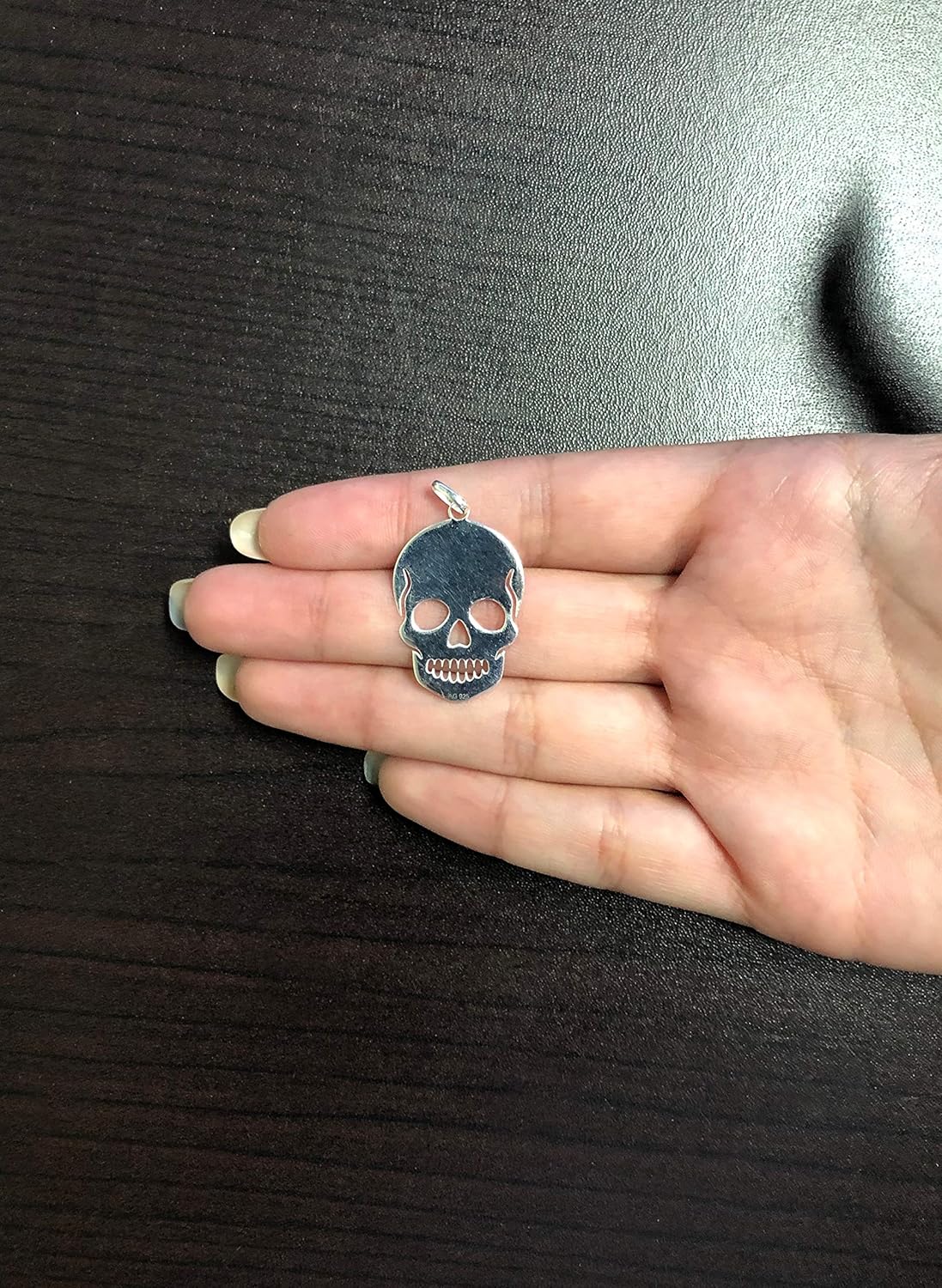 925 Sterling Silver Skull Shaped Pendant for Necklace for Men - Image 5