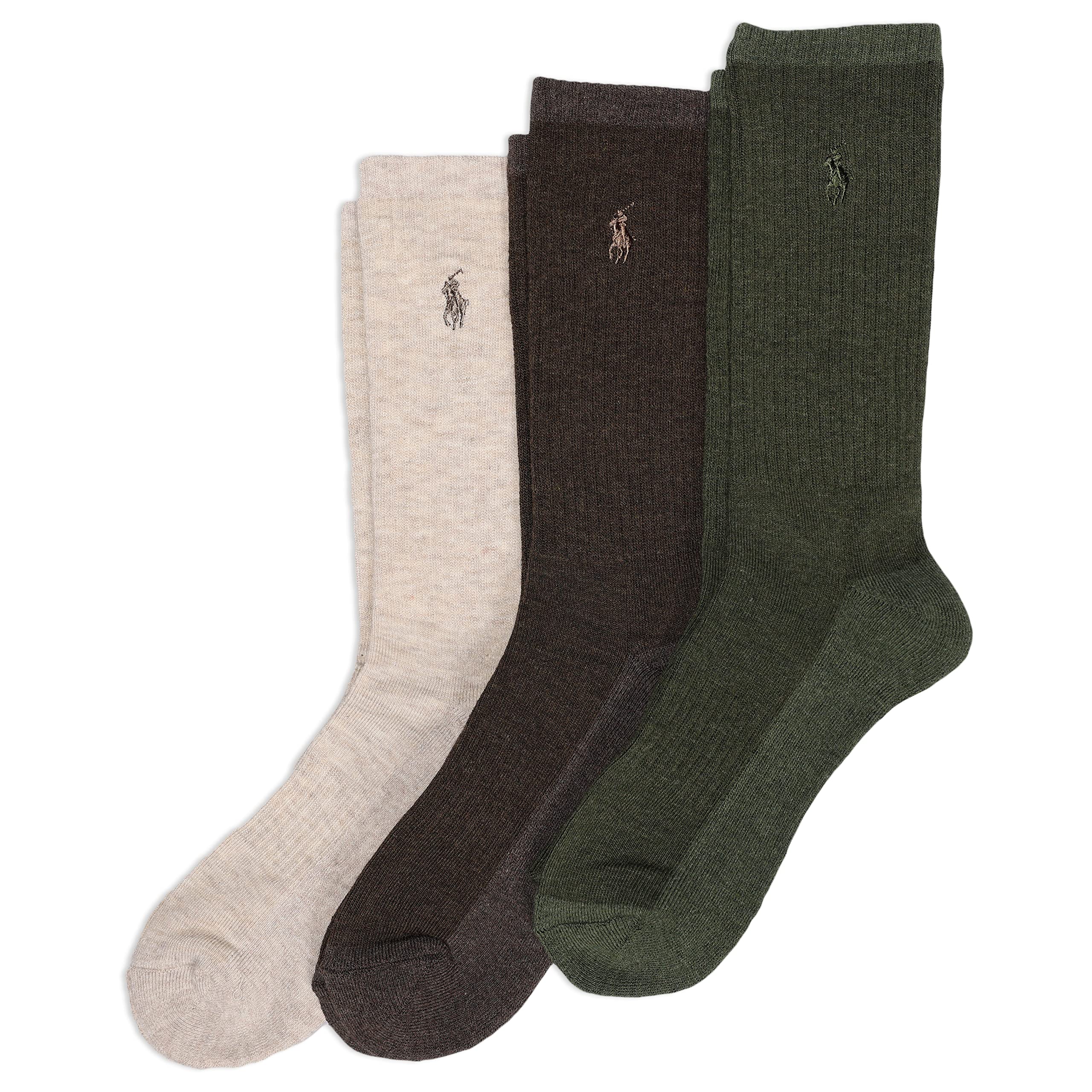 POLO RALPH LAUREN Men's Tri-color Heather Crew Socks (3-Pair Pack)