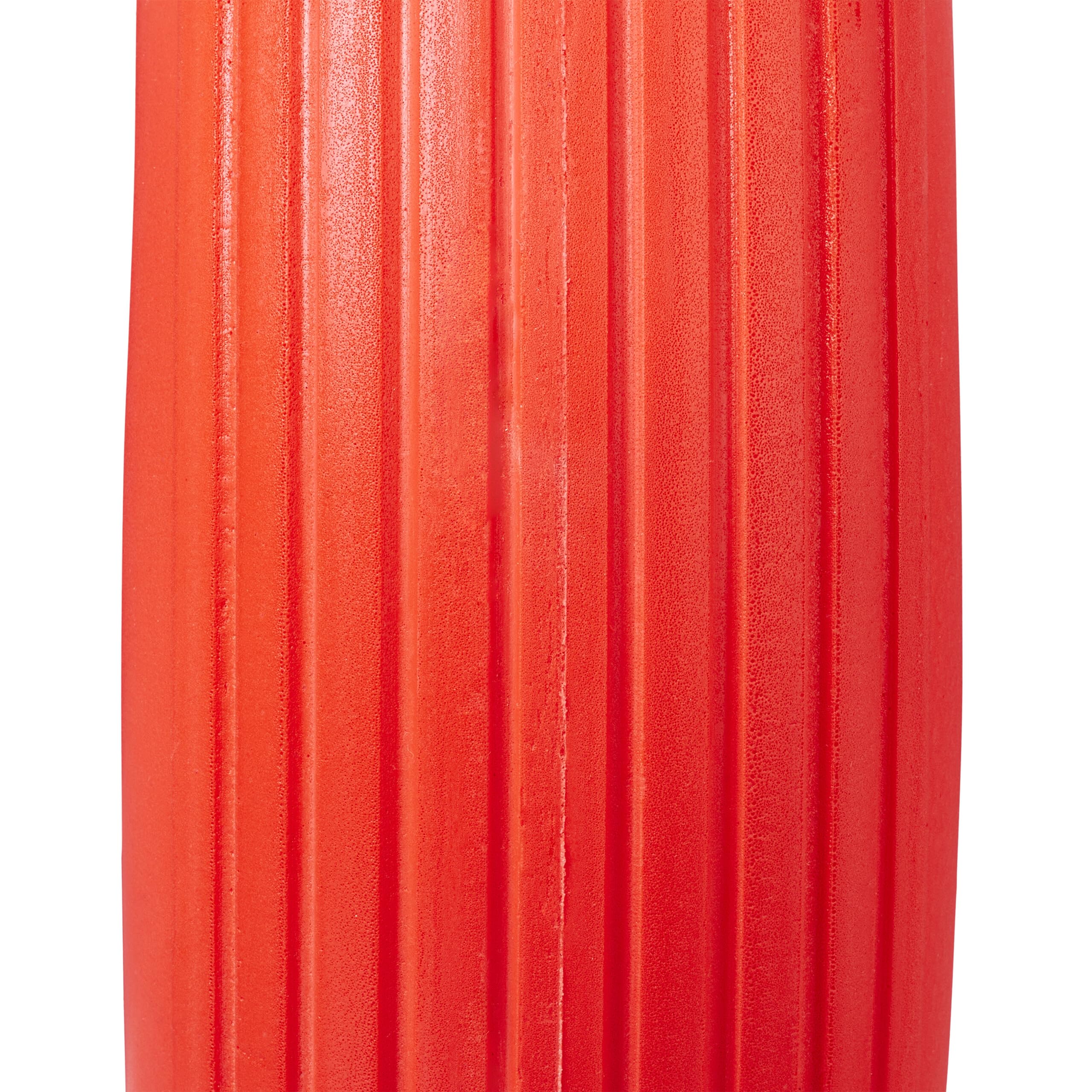 Relaxdays Rueda de Carretilla 3.50-6, Goma Maciza, Llanta de Plástico, Antipinchazos, Recambio, hasta 100 kg, Negro/Rojo