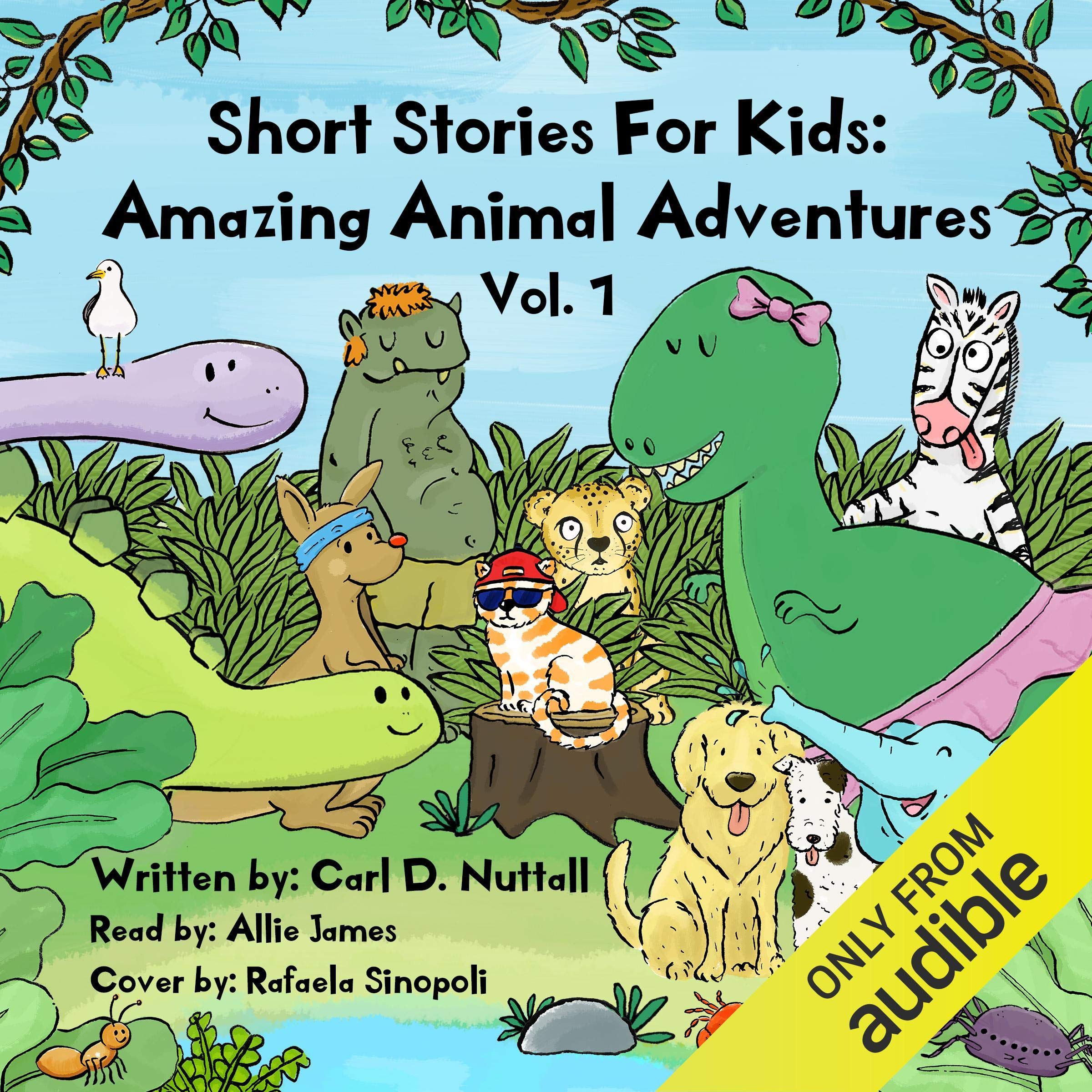 Cover art for Short Stories for Kids - Amazing Animal Adventures (6 Exciting Mini Books for Children): Volume 1