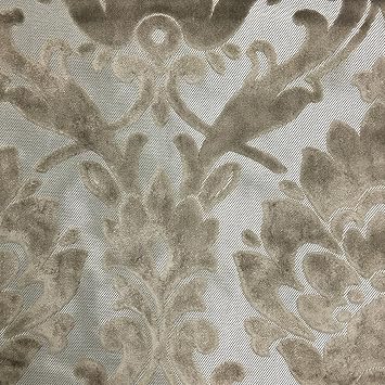 Radcliffe - Damask Pattern Lurex Burnout Velvet Upholstery Fabric by The Yard