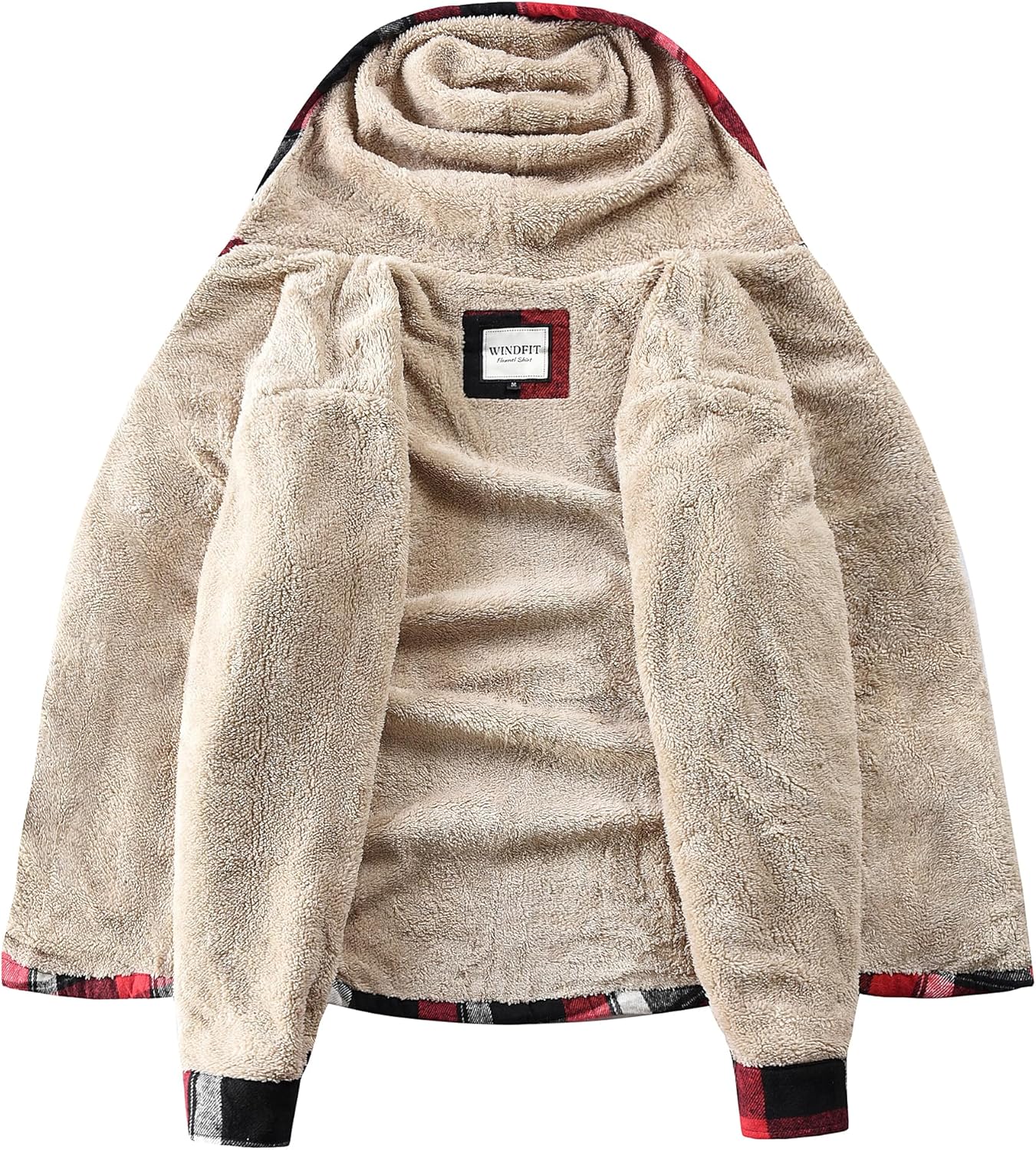 Women's Full Zip Fleece Flannel Jacket Plaid Sherpa Lined Jacket for Women - Image 4