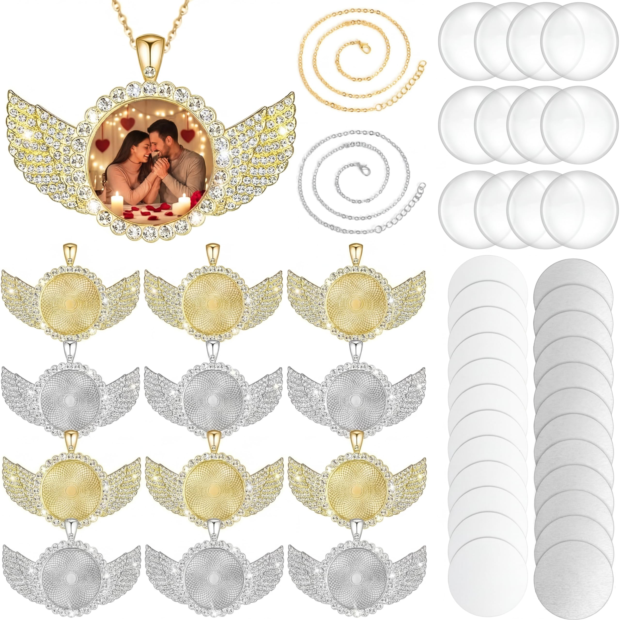 Amazon.com: Hicarer 60 Pcs Sublimation Angel Wing Jewelry Blanks