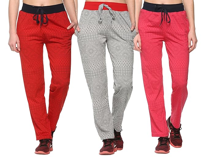 SHAUN Girls Cotton Solid Pajama Bottom Pack of 3
