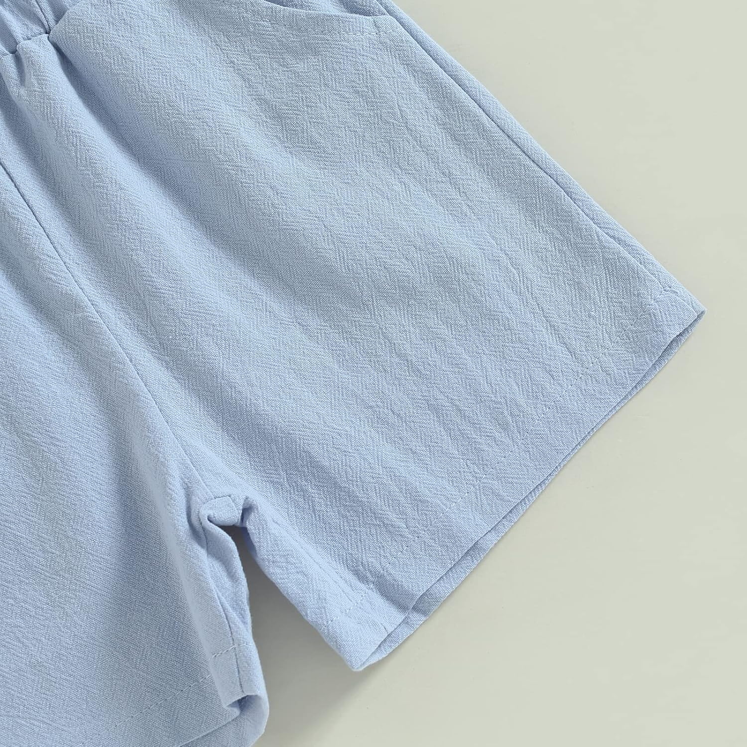 Toddler Baby Boys Girls Summer Clothes Short Sleeve Button Down Shirt Tops and Shorts Outfit Set - Image 7