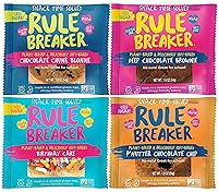 Vista 20 de Rule Breaker Galletas veganas y sin gluten Blondie de chispas de chocolate y pastel de cumpleaños A base de plantas, lácteos, nueces, soja, sin