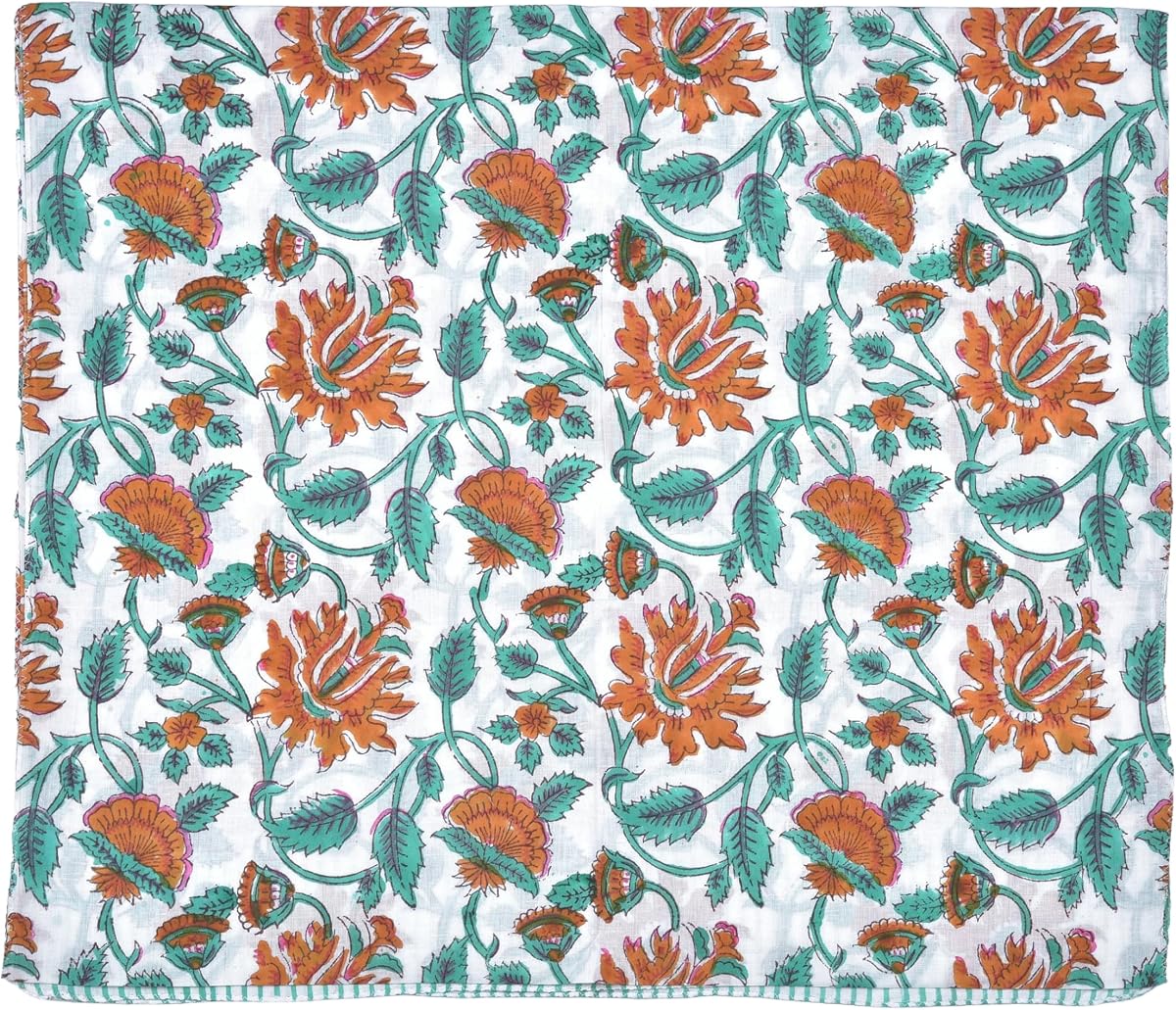 Handmade Khadi Silk Scarf with Ajrakh Block Print view 4