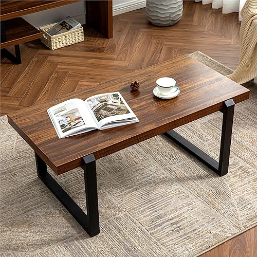 Miniatura 2 de GAZHOME Juego de mesa industrial de 2 piezas, incluye soporte de TV con estación de carga y puertos USB para TV de 65 pulgadas y mesa auxiliar de 43