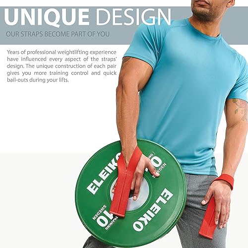 Miniatura 4 de WARM BODY COLD MIND V1 Correas de Levantamiento para Muñeca para Halterofilia Olímpica - Clasificadas para 660 lb - Vendas de Mano para