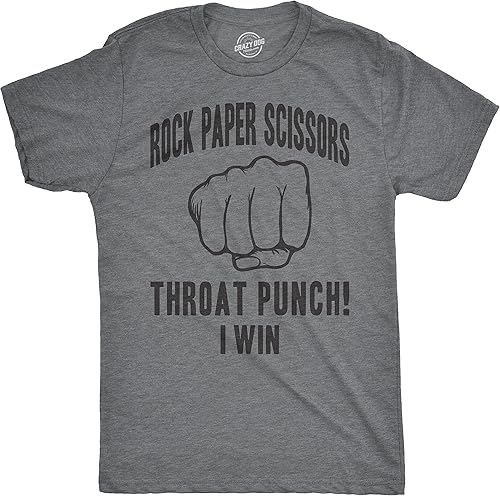 Camiseta de papel de roca para hombre, diseño sarcástico, divertido y sarcástico, divertida, novedad