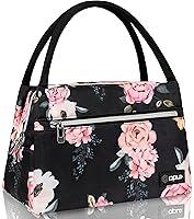 Vista 9 de OPUX, lonchera para mujeres, con aislamiento, bolsa de almuerzo para niñas, para el trabajo, adultos, escuela, pequeña bolsa reutilizable