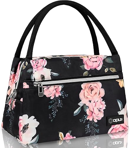 OPUX Lonchera para mujeres, bolsa de almuerzo aislada para niñas, escuela, niños y adolescentes, bonita bolsa térmica pequeña y suave para mujeres
