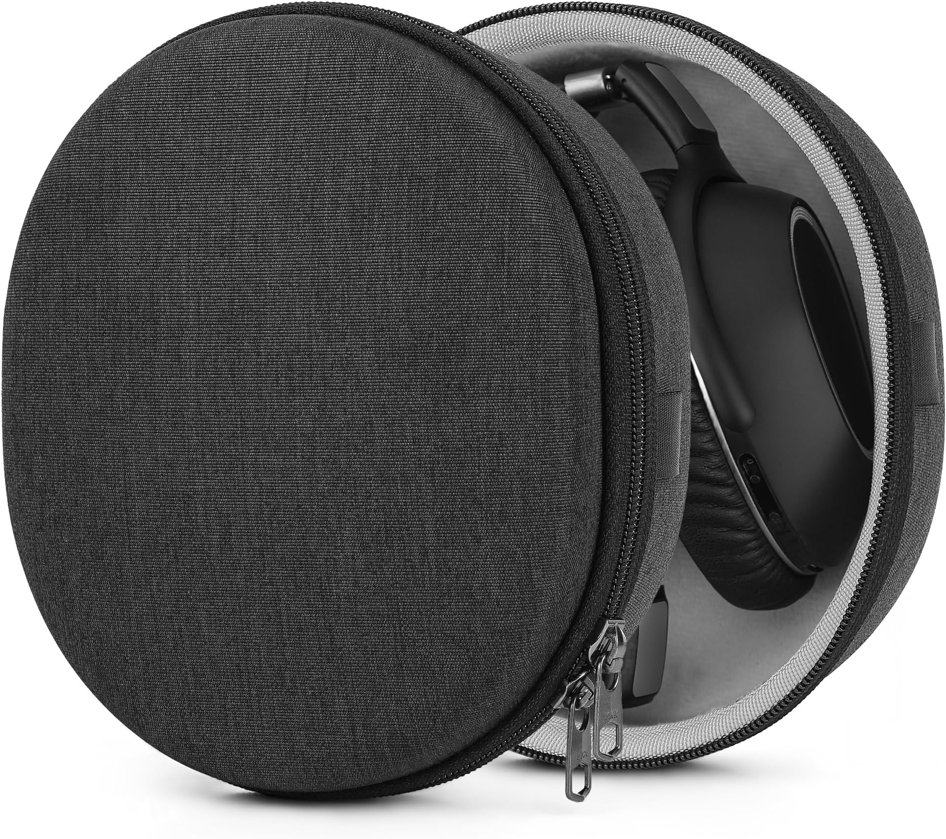 Geekria Shield Headphones Case Compatible with Sennheiser MOMENTUM 3 Wireless, HD 350BT, HD 450BT, PXC 550 II Case, Replacement Hard Shell Travel Carrying Bag with Cable Storage (Dark Grey)