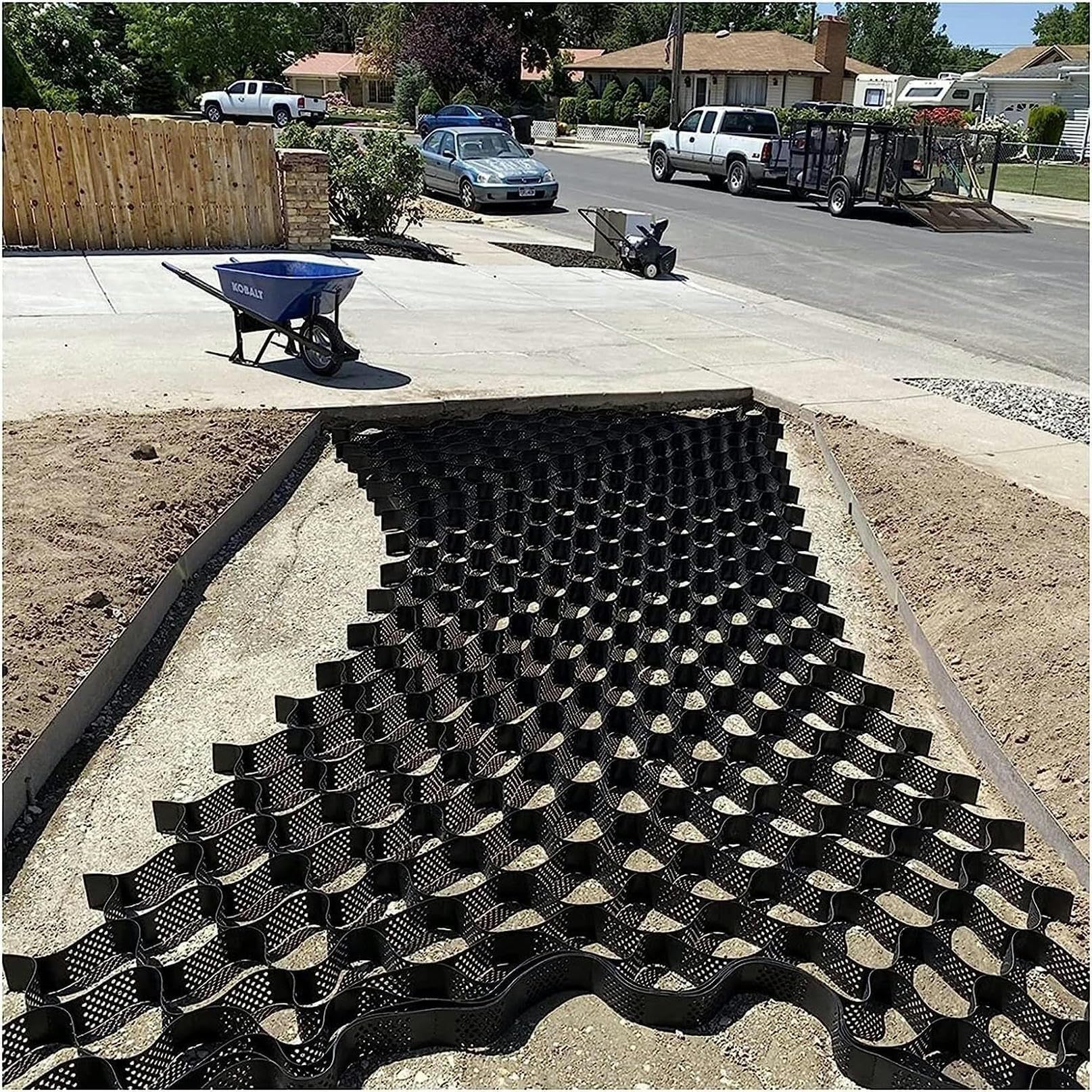 Stabilizzatore per ghiaia – Sistema di pavimentazione permeabile da 5,1 cm per patii fai da te, vialetti, basi per capannoni, vialetti per veicoli leggeri, parcheggi, supporto per terreno erba e