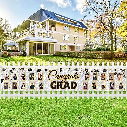 KatchOn, Cartel de fotos de Congrats Grad, 72 x 44 pulgadas, pancarta personalizada para patio de graduación 2024, pancarta de imagen de graduación