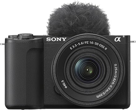 Sony ZV-E10 II Camera + Sony 16-50mm Lens + Sony E 55-210mm, Wide Angle and Telephoto Lens, 64GB Memory, Filters, Tripod Kit, Deluxe Case, Software & More Pro Video Bundle (35pc)